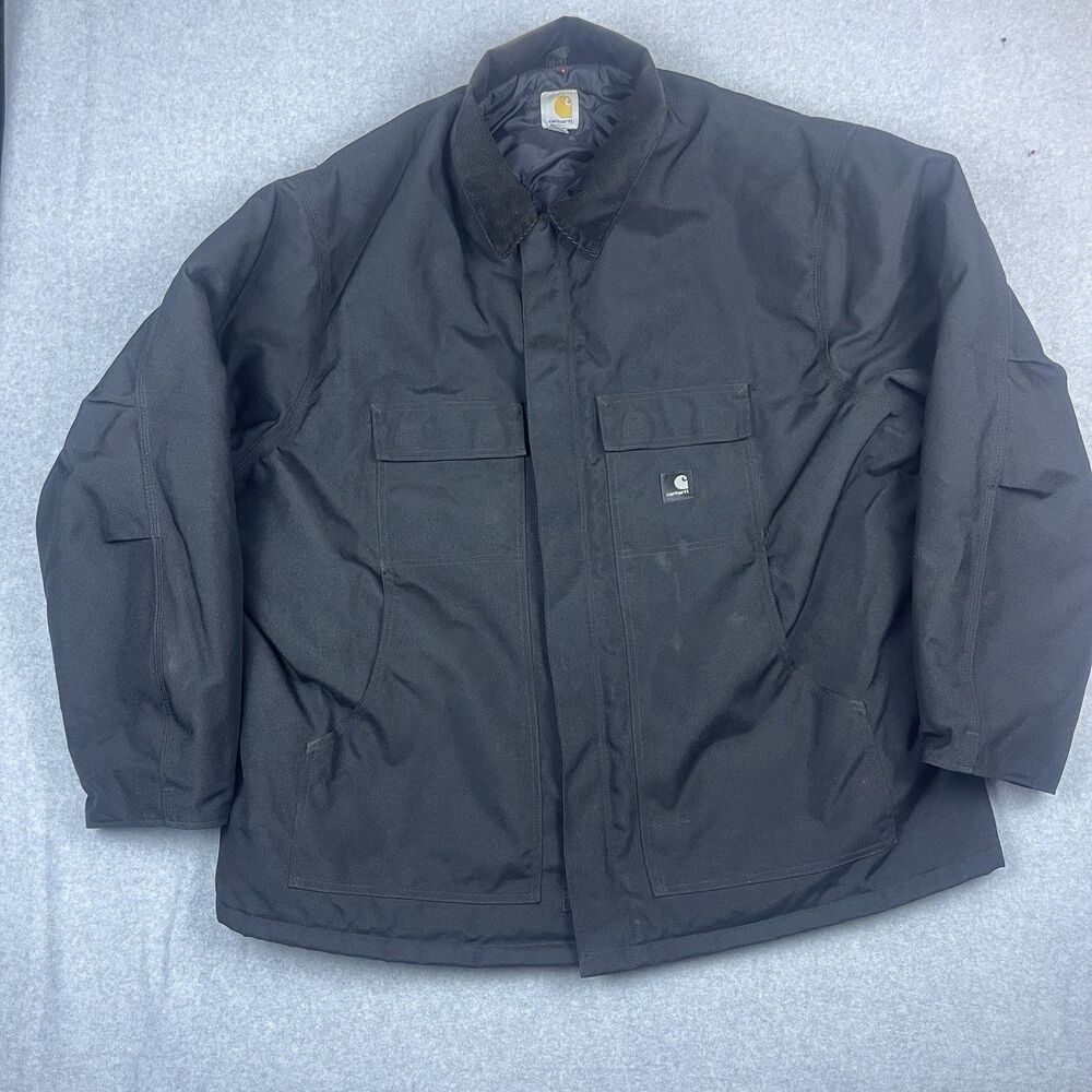 Carhartt C55 Extremes Arctic Coat Mens 3XL Black Nylon Quilted Lined Workwear